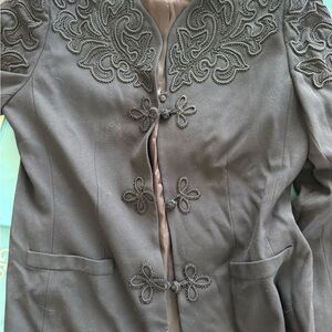 Trendy Embellished Black Women's Jacket